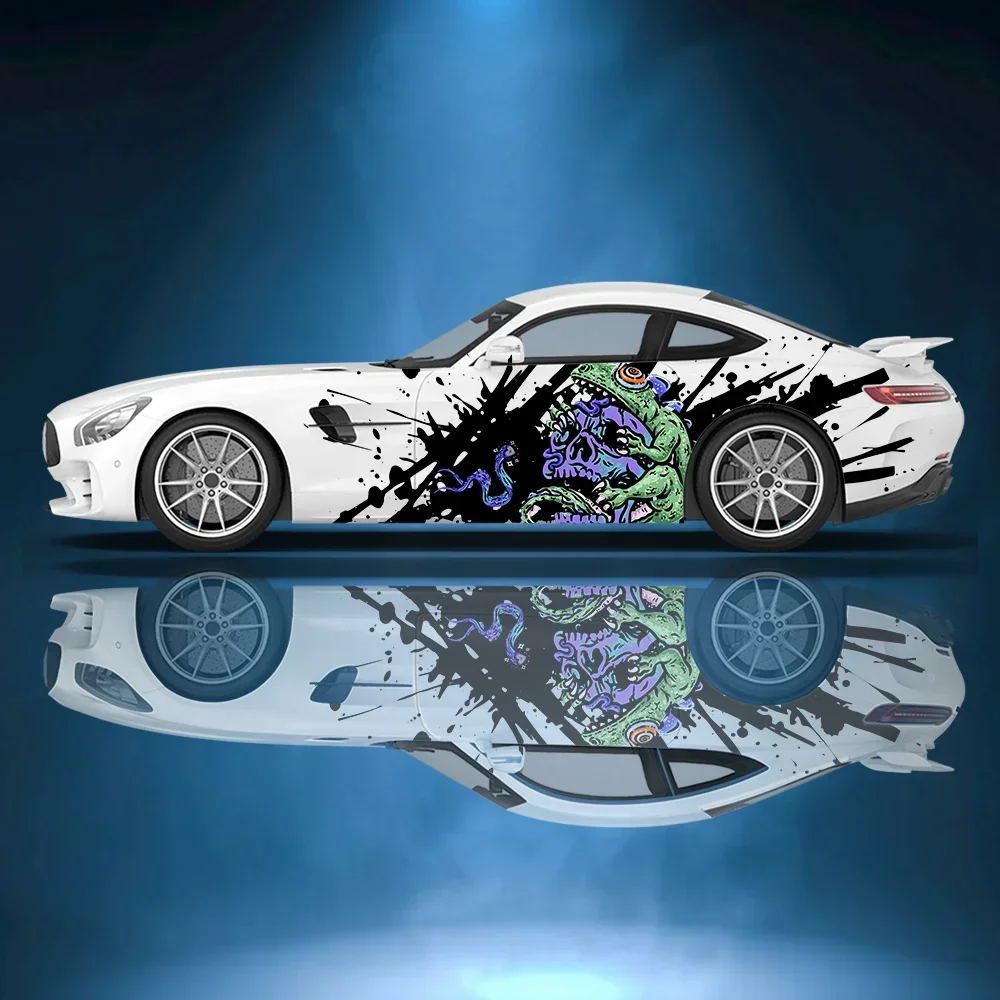 

Cartoon Skeleton Gecko Bug Car Vinyl Wraps Decal Self-adhesive PVC Sticker Suitable for Trucks SUV Decoration Auto Accessories
