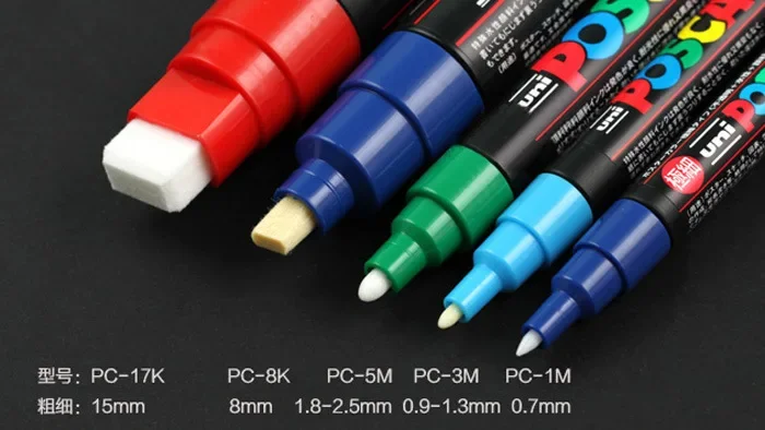 

8PCS advertising pen/graffiti pen PC-17K | 8 color 15mm large font