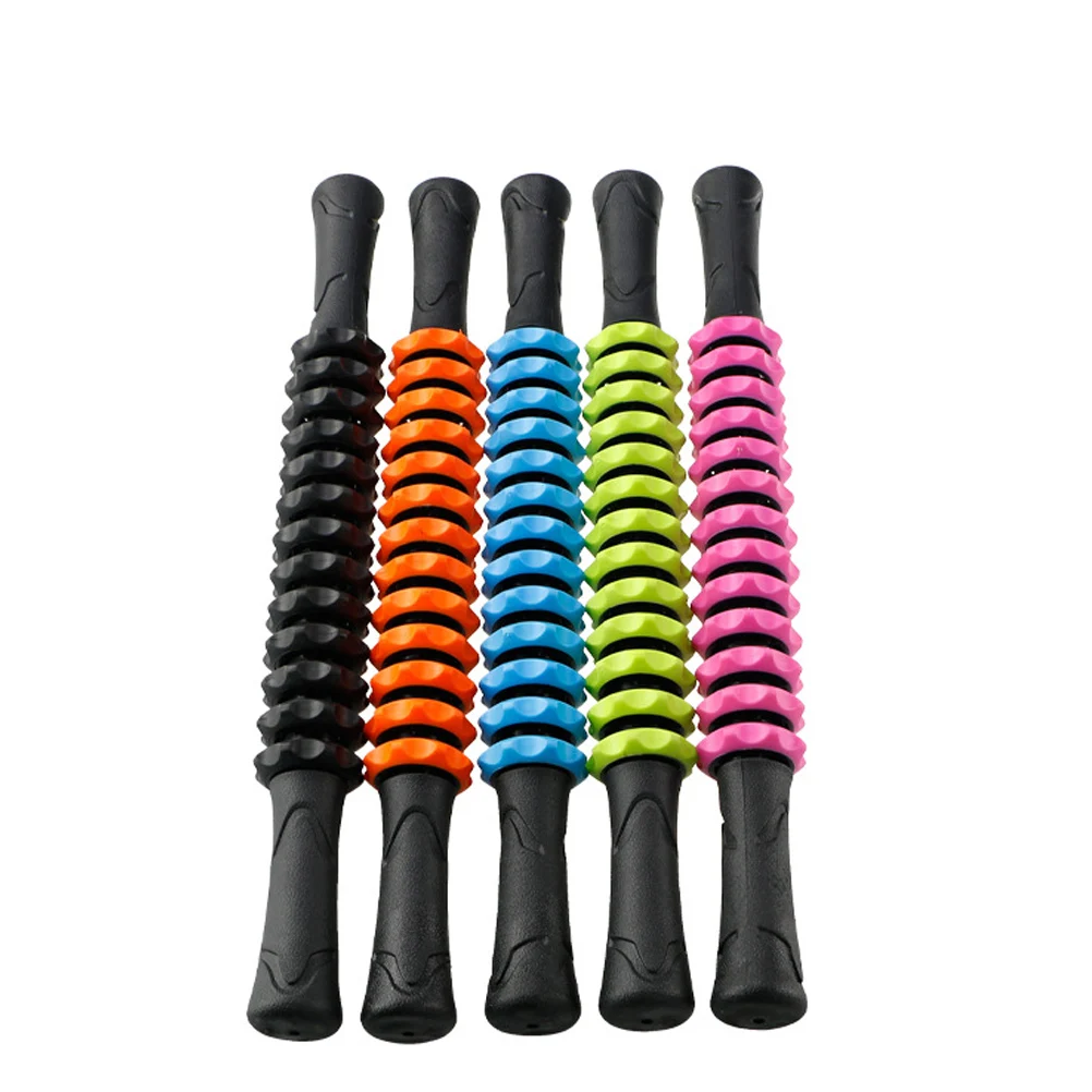 

Foot Massager Fascia Stick Yoga Relax Rod Wheel Rolling Round Orange Full Body Mother