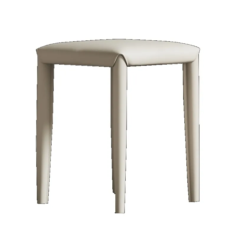 

Creamy Style Square Stool, Modern Minimalist Dining Chair Set, Stackable Design, Perfect for Dressing Tables Restaurant Chair