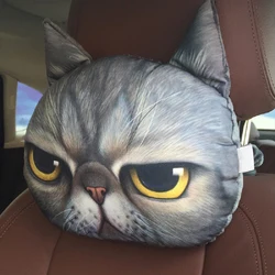 CHIZIYO New Cool Lovely 3D Printed Animals Face Car Headrest Pillowcase Neck Auto Safety Headrest Supplies Without Filling