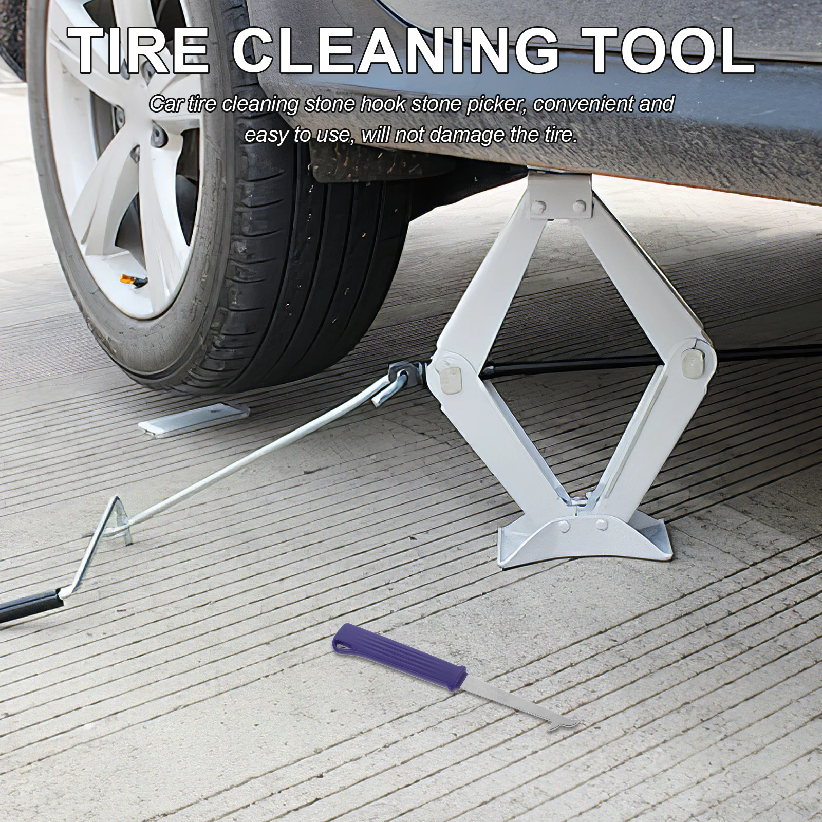 

Multifunctional Cleaning Hook Stone Remover Lightweight Portable Bike Mechanic Tools Vehicle Stone Remover Wheel Tread Slot