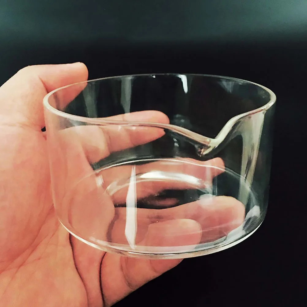 Glass Crystallizing Dish 200Ml Spouted Rim for Clean Pouring Laboratory Crystallization Test Purification Supplies