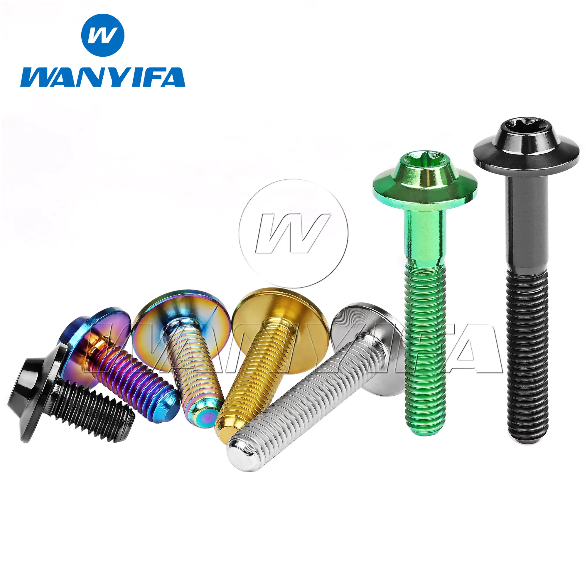 Wanyifa Titanium Bolts M5 M6x10 /12/15/20/25/30/35mm Butterfly Head Without Marking for Motorcycle Disc Brake Screws