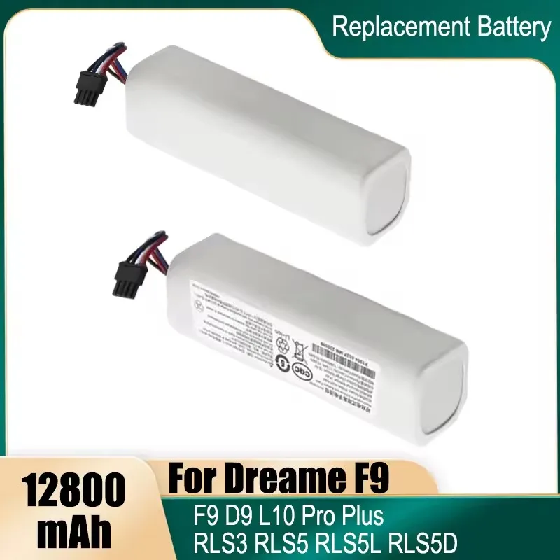

2026 12800mAH Original Replacement P2008 - 4S2P - MMBK Battery for Dreame F9/D9/L10 Pro Plus/RLS3/RLS5/RLS5L/RLS5D, Precise Fit
