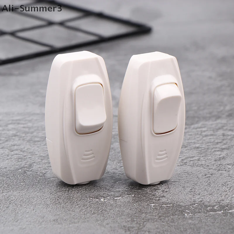 2 قطعة الأبيض مضمنة تشغيل/إيقاف مفتاح بـزر دفع Led أضواء على الانترنت منتصف الاتجاه التحكم التبديل أسلاك الكابينة أباجورة مفتاح الطاقة 10A 250 فولت #4