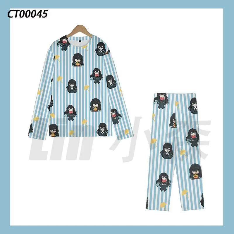 مجموعة بيجامة جديدة من Demon Slayer Tokito Muichiro - ملابس نوم بنمط Flame Hashira، ملابس منزلية تنكرية للهدايا العطلات #2