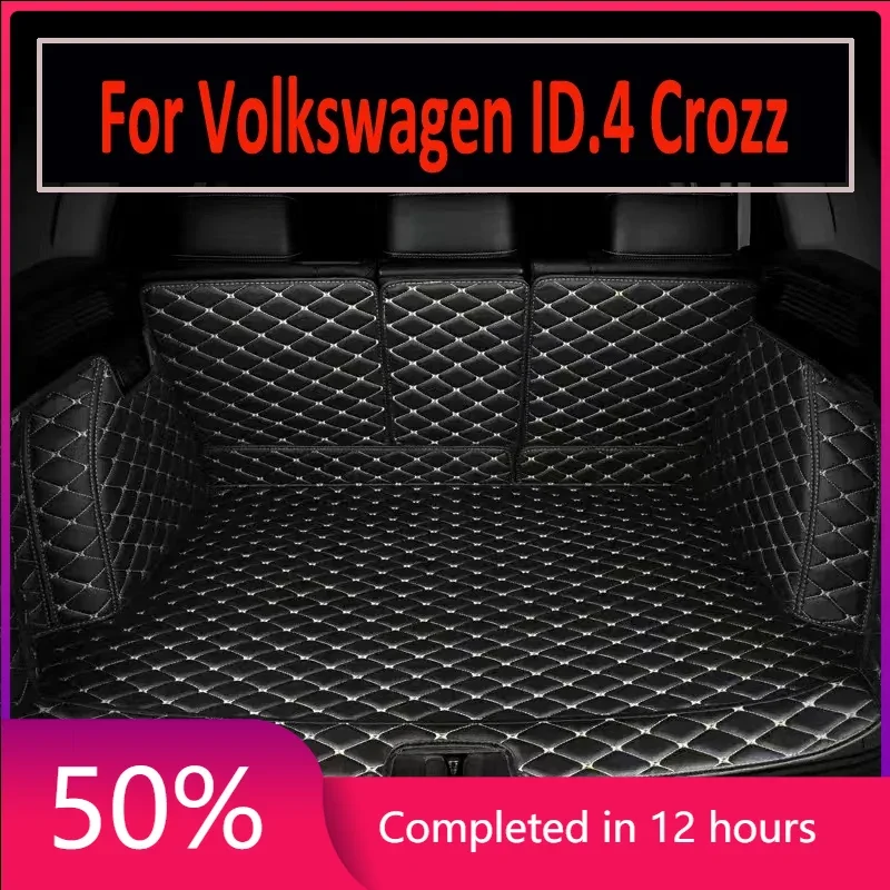 Car Mats For VW Volkswagen ID.4 Crozz 2020 2021 2022 2023 Leather Mat Car Trunk Mat Organizador Maletero Coche Car Accessories