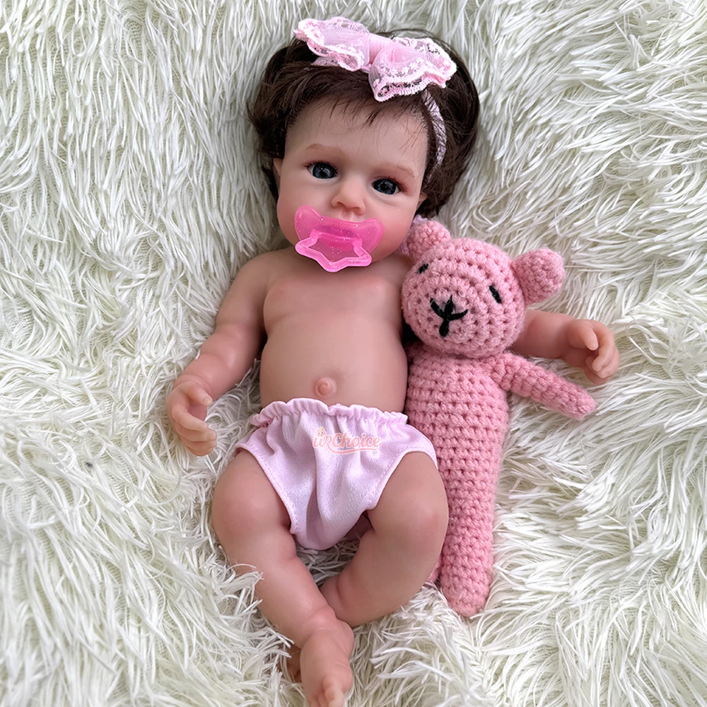 トリプル＆ツインズ 12インチ 女の赤ちゃん はげ頭または髪のあるベイビー 目が開いたシリコンリボーンドール 心理的癒し用