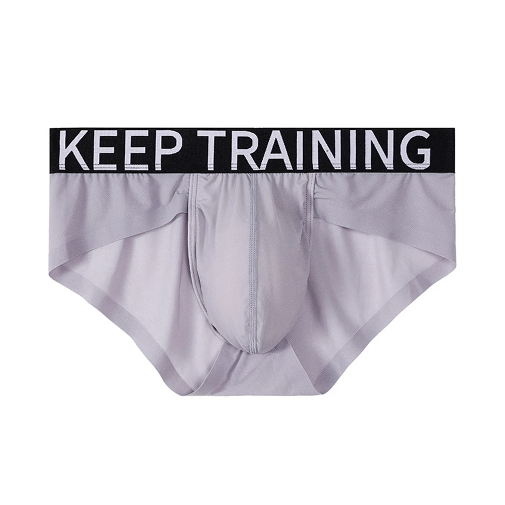 

Men Ice Silk Lingerie Japanese Thongs Seamless Brief Stretch Underwear Separate U Pouch Trunks Sports Underpants Men's Panties