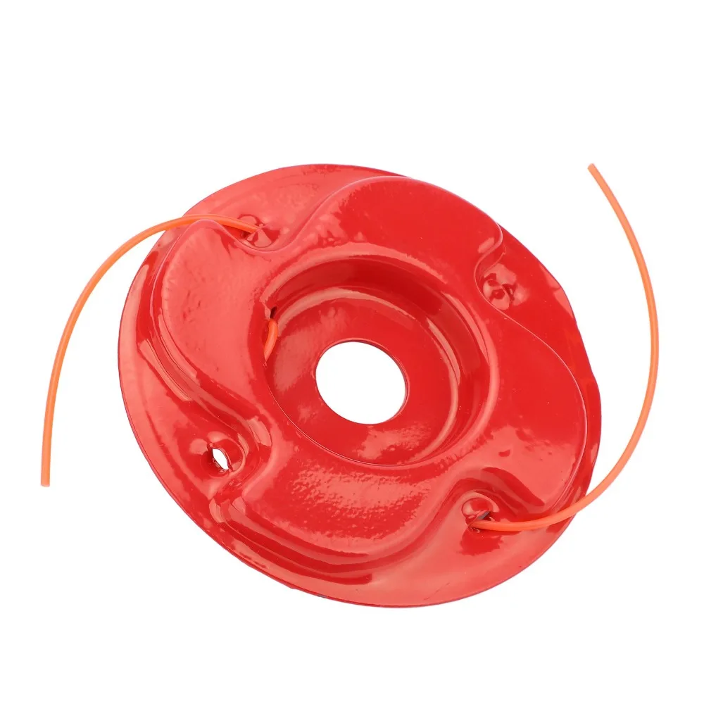 Aluminum Material Trimmer Head Replacement Red Universal Fit Lawn Mower Accessory 4-Wire Design Replaceable Weed Eater Head
