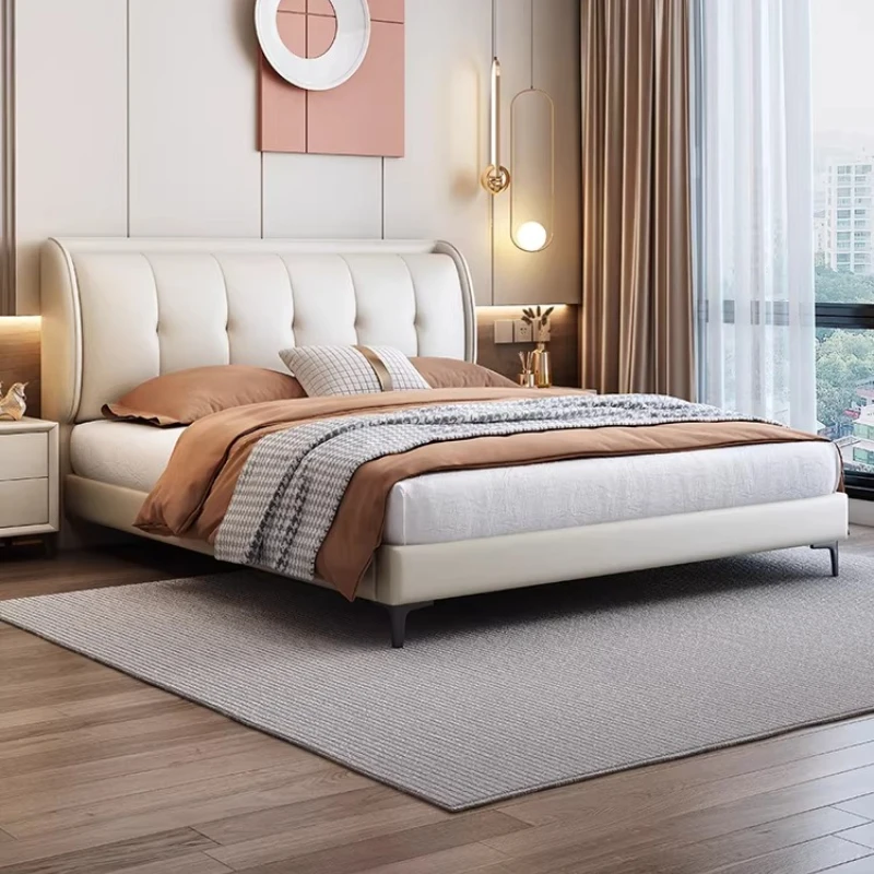 

Storage Multifunctional Bed Design Space Saving Simple Queen Double Bed Luxury Headboards Letto Matrimoniale Unique Furniture
