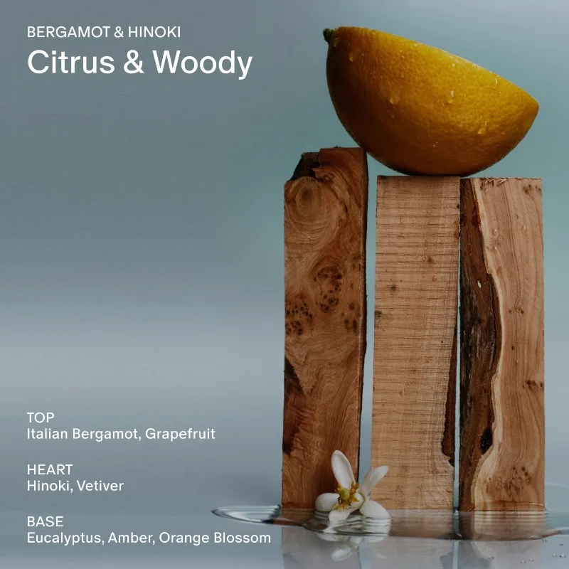 عطر مملح وأحجار الجسم برغموت هينوكي للعناية بالبشرة، رذاذ شعر الجسم 3.4 أونصة عطور خشبية أصلية تدوم طويلاً كولونيا #3