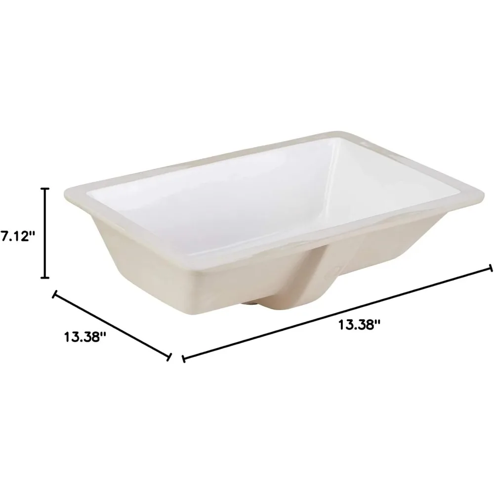 الأجهزة 447963 Sawgrass 21 حوض الحمام السفلي الصيني الزجاجي - أبيض