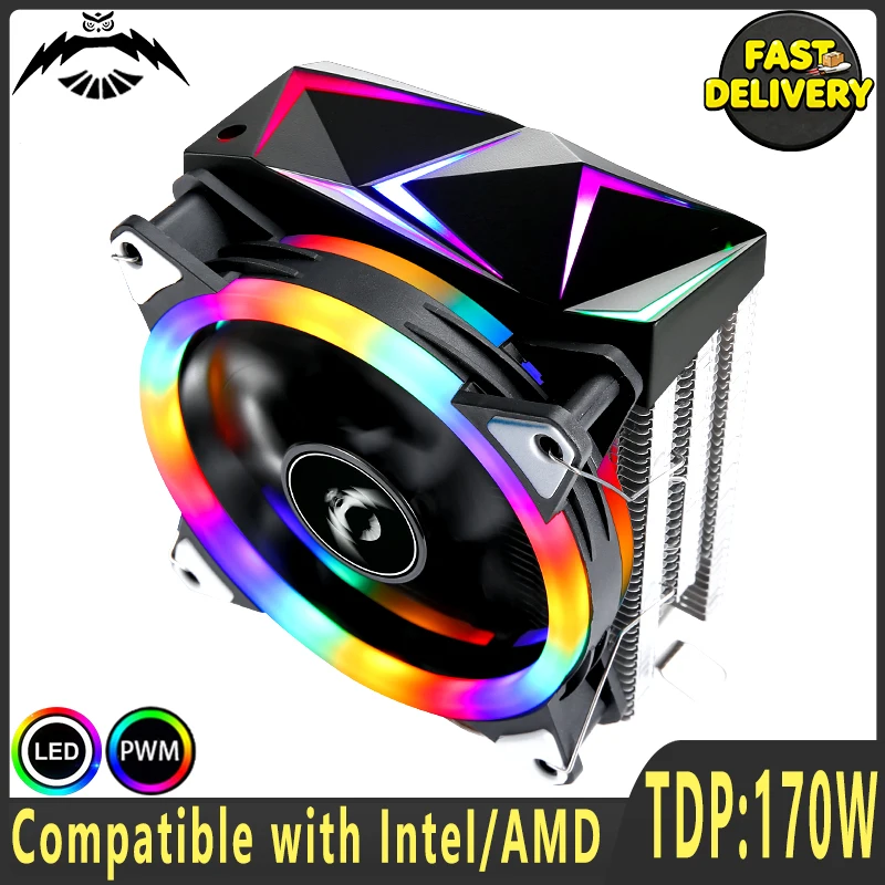 Computer Cooling Equipment Cpu Cooler 120mm Fan 4/6 Heat Pipe Air-cooled Compatible x79/x99/i5/i7/i9/AM4/AM3 LGA2011-3 1200 115X