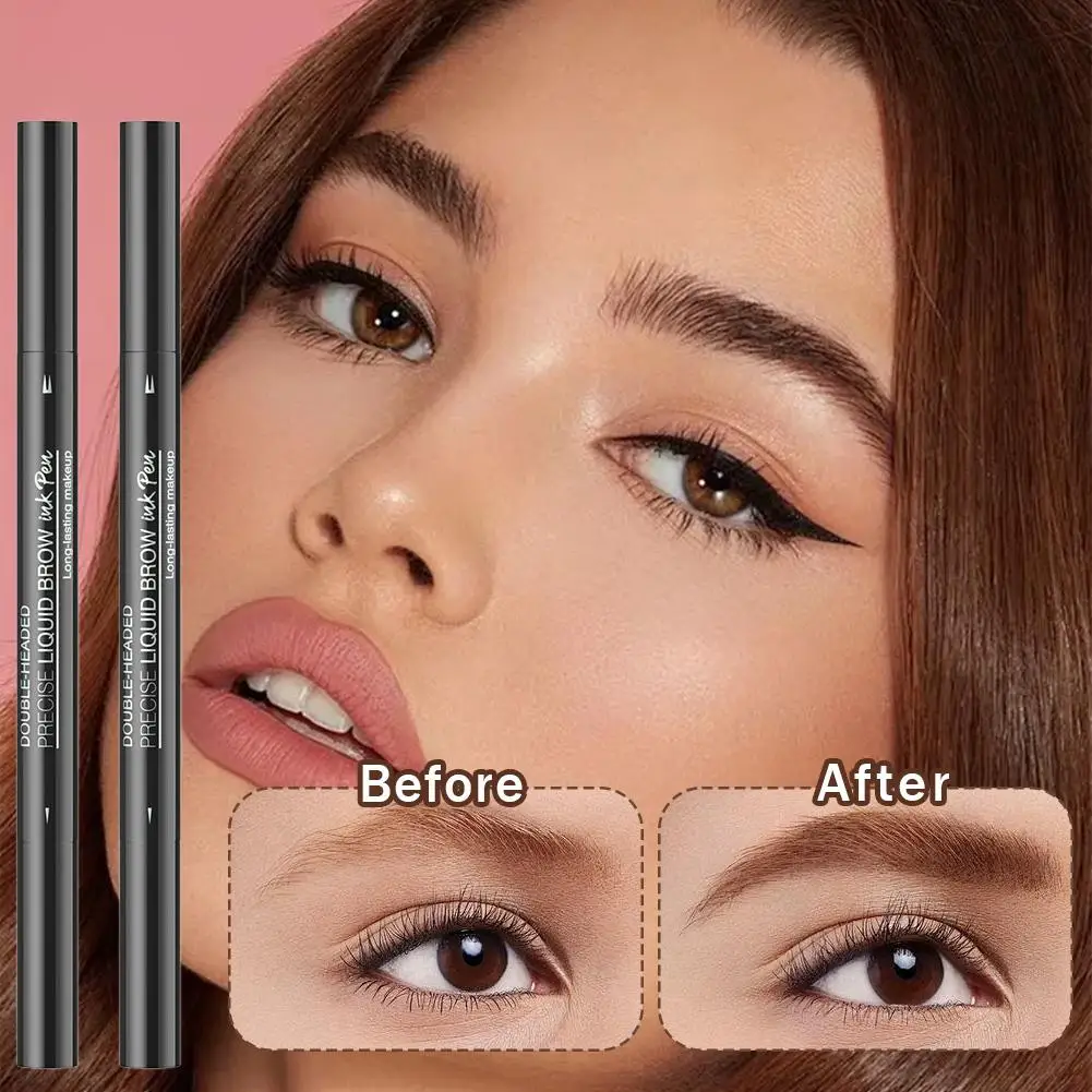 جديد ويك أنجل مقاوم للماء وغير ملطخ 2 قلم رصاص ثنائي برأسين مقاوم للعرق بشكل طبيعي، سائل فرعي Disti E4L6