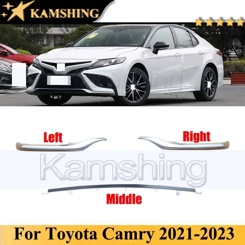 

Kamshing Front Bumper Bright Strip Decorative Strip Trim For Toyota Camry 2021-2023 Front Bumper Strip Front Bumper Corner Kit