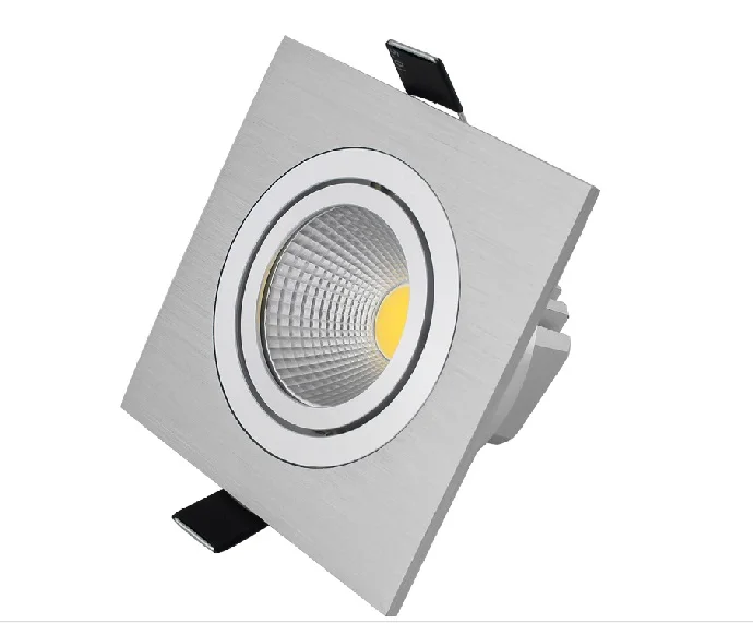 7W Recessed Spot Lights 3200K Adjustable Tilt Twist & Lock Mains - 230V LED Compatible - IP20 Rated Nickel Ceiling