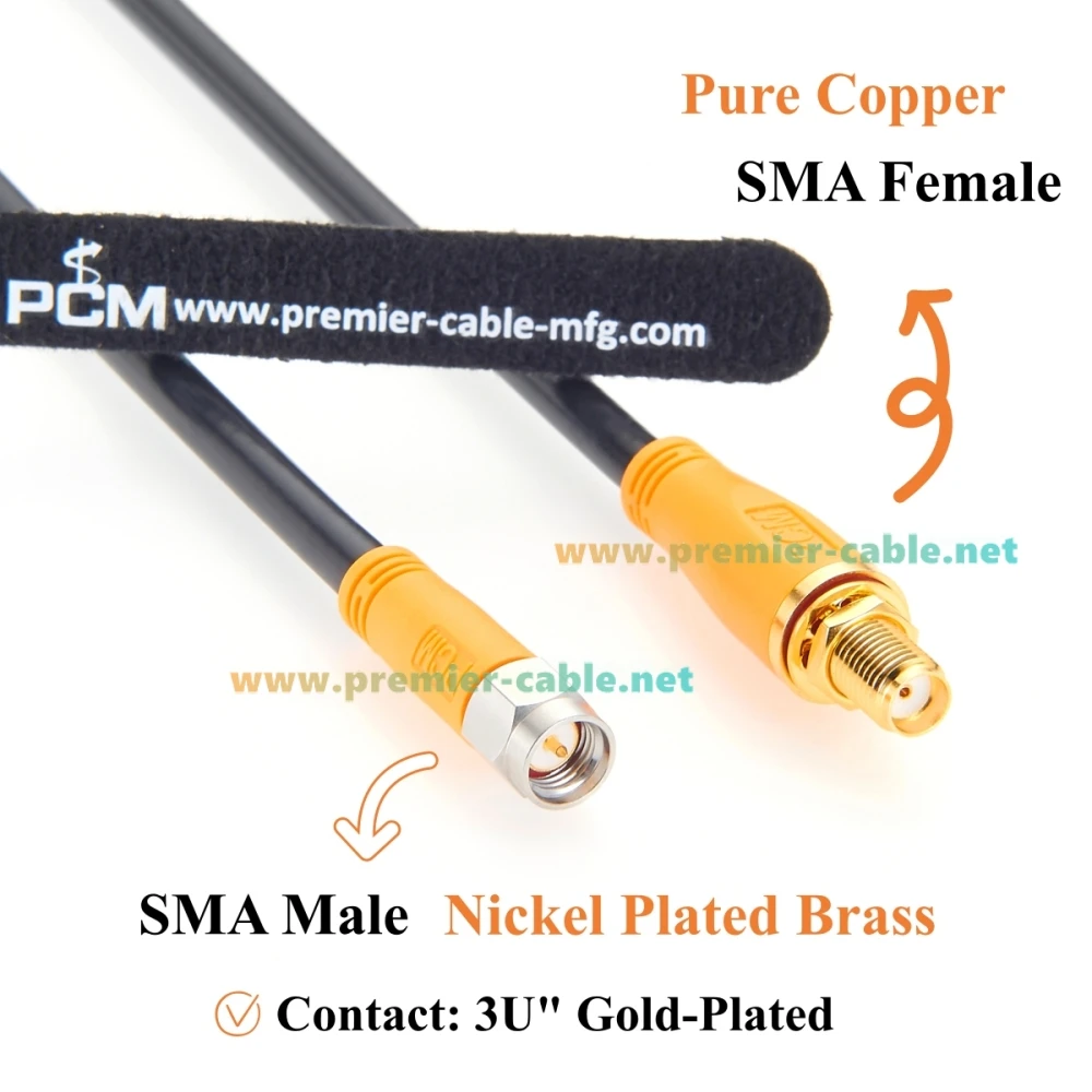 BNC-zu-SMA-Kabel BNC-Stecker auf SMA-Stecker RG58 Koaxialkabel 50 Ohm Verlustarmes HF-Koax-Jumperkabel für SDR-Radio, Amateurfunk, Antenne – Detail 3