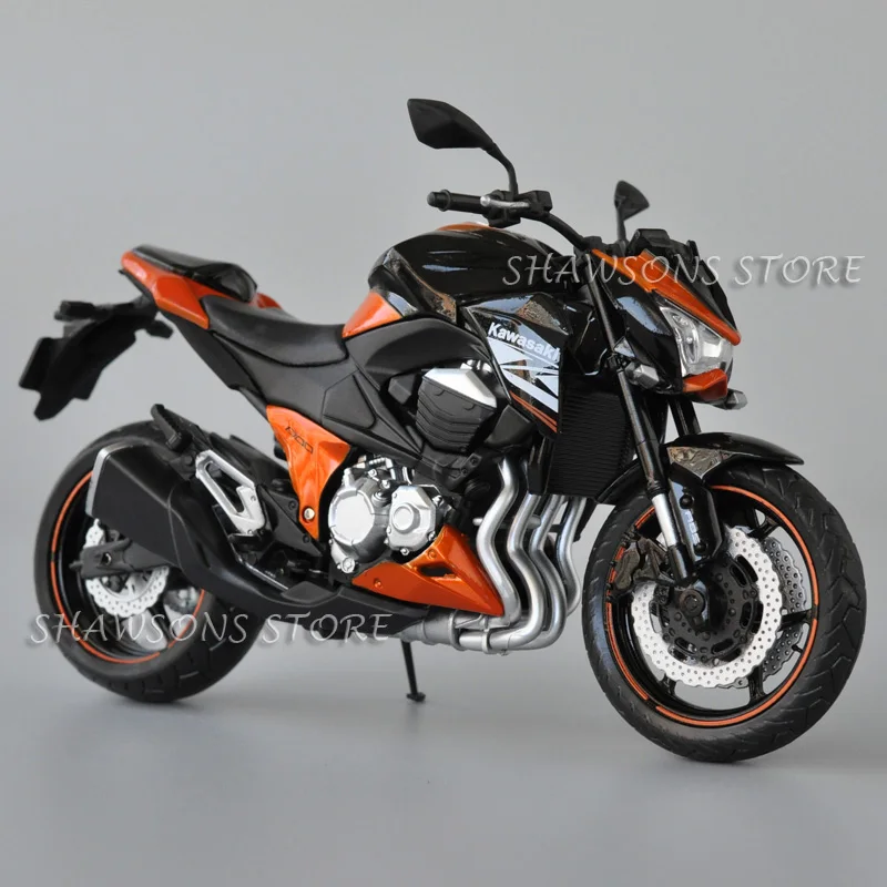 1:12 Scale Diecast Motorcycle Model Toys Kawasaki Z800 Sport Bike Miniature Replica