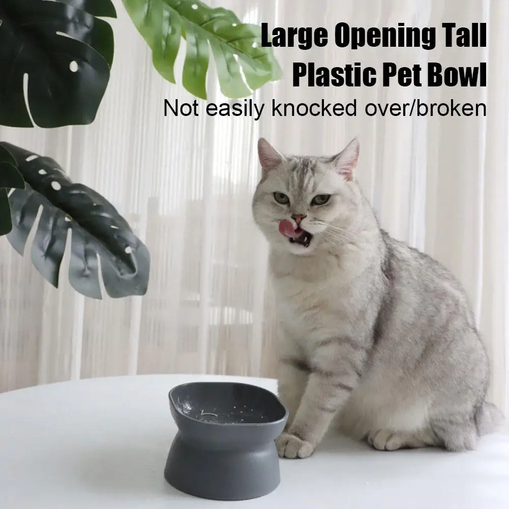 Plastic Bowl Neck And Anti Rollover Opening Tableware Foot And High With Large Pet I2t3