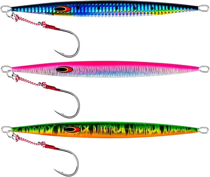 

Goture 3pcs Metal Luminous Spoon Fishing Lure 80g-350g Slow Jig Hard Artificial Bait Vertical Jigging Lure Fish for Sea Fishing