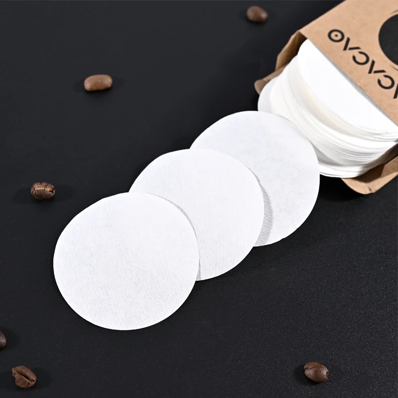 KACACAO Kaffeefilter-Papier Espresso-Papierfilter 51 53 58mm 100 Stück Puck-Sieb für Delonghi Breville Siebträgermaschinen