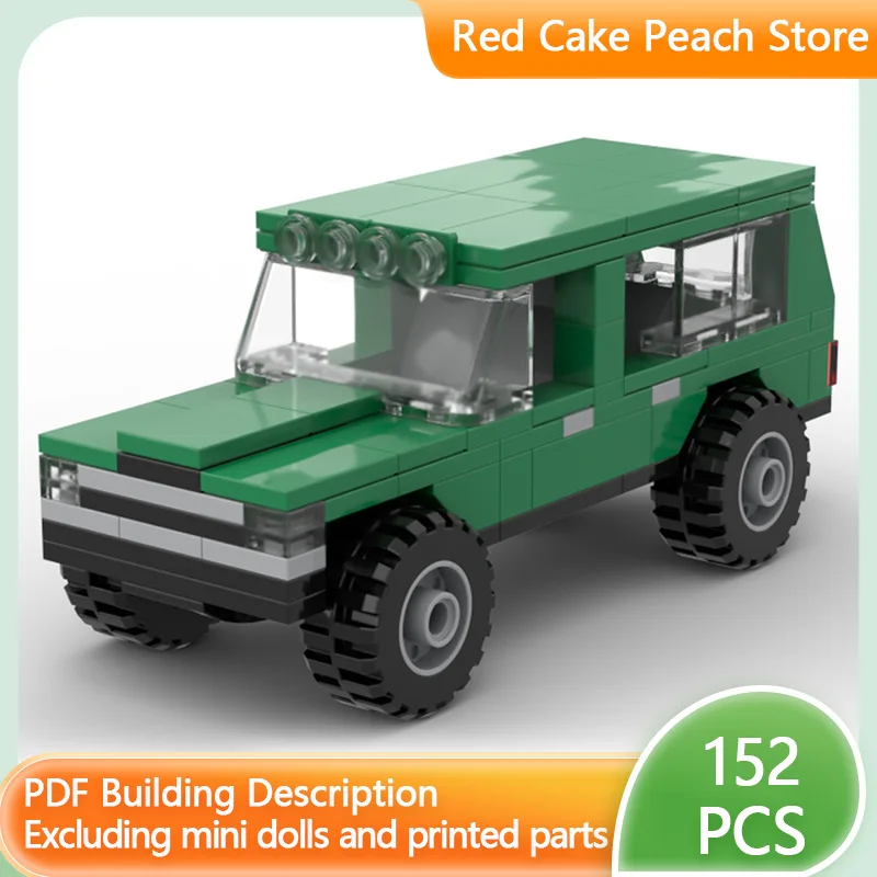 

Модель городской автомобиль MOC, строительные кирпичи, зеленый, полноразмерный, роскошный внедорожник, модульная технология, детские праздничные подарки, сборка игрушек, костюм