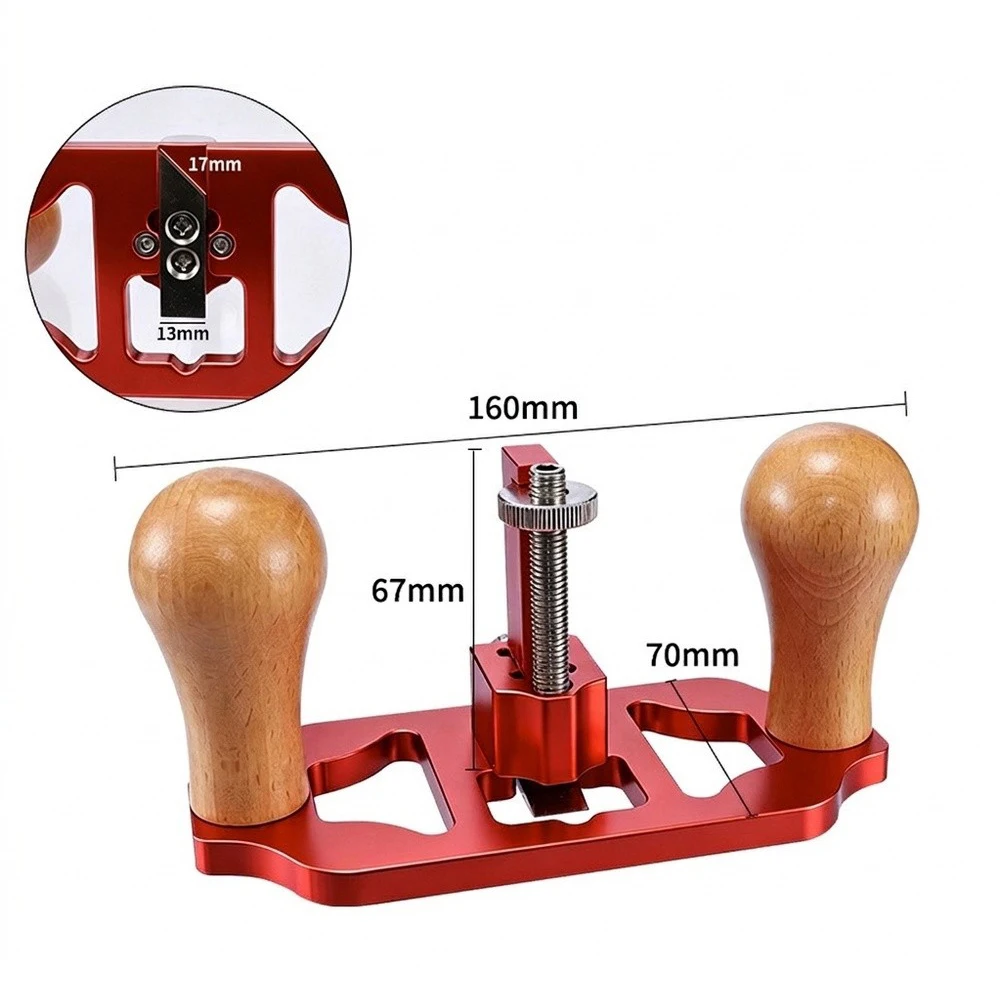 For Wood Router Plane with Adjustable Cutting Depth for Tenon Trimming Groove Slotting and Edge Smoothing 160x70mm