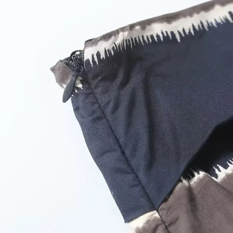 Dames 2024 Nieuwe Mode Temperament Joker Slanke Versie Side Split Rechte Rok Retro Hoge Taille Rits Rok Mujer