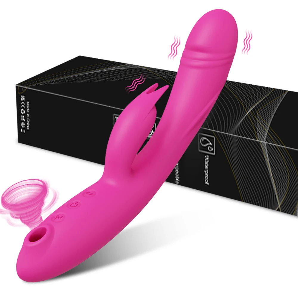 Powerful Sucking Rabbit Vibrator for Women 3 in 1 Clitoris Sucker Nipple Stimulator G Spot Dildo Massager Adults Goods Sex Toys