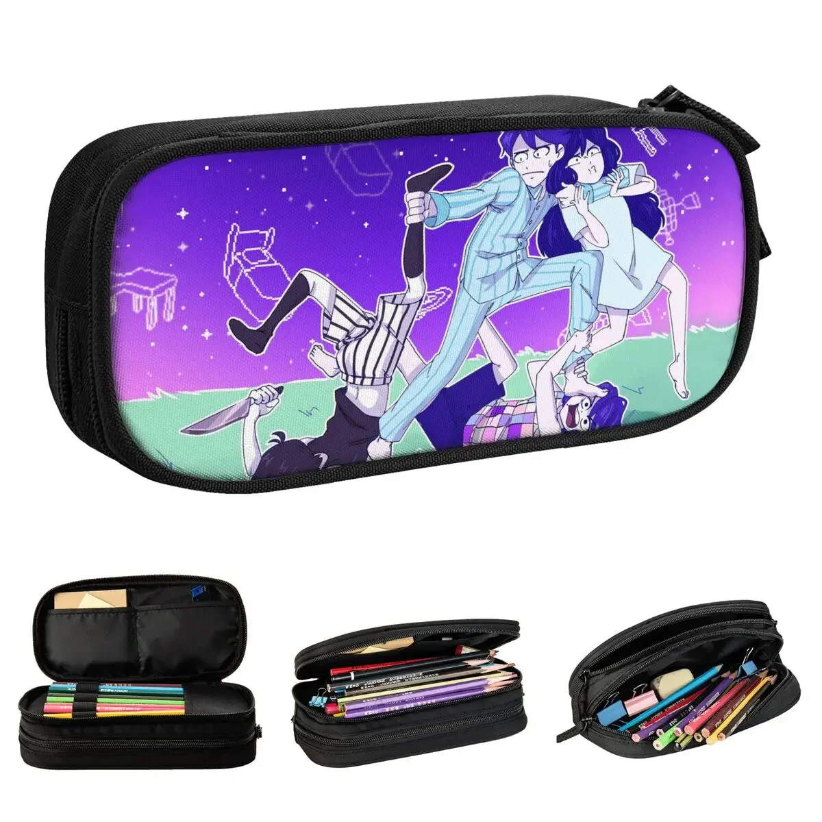 New Kel Aubrey Hero Pencil Case Omori Pencilcases Pen Box for Girl Boy Big Capacity Bag School Supplies Gifts Stationery