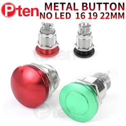 1PCS Push Button Switch 16 19 22mm Metal Mushroom Head Switch Press Big Red Green Waterproof Self-reset Self-lockingcar switch