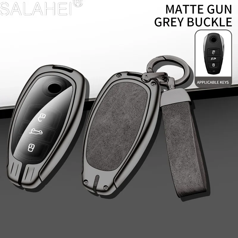 

Zinc Alloy Car Key Cover Case Protector Holder Shell Fob For VW Volkswagen Touareg 2017 2018 2019 2020 2021 Keychain Accessory