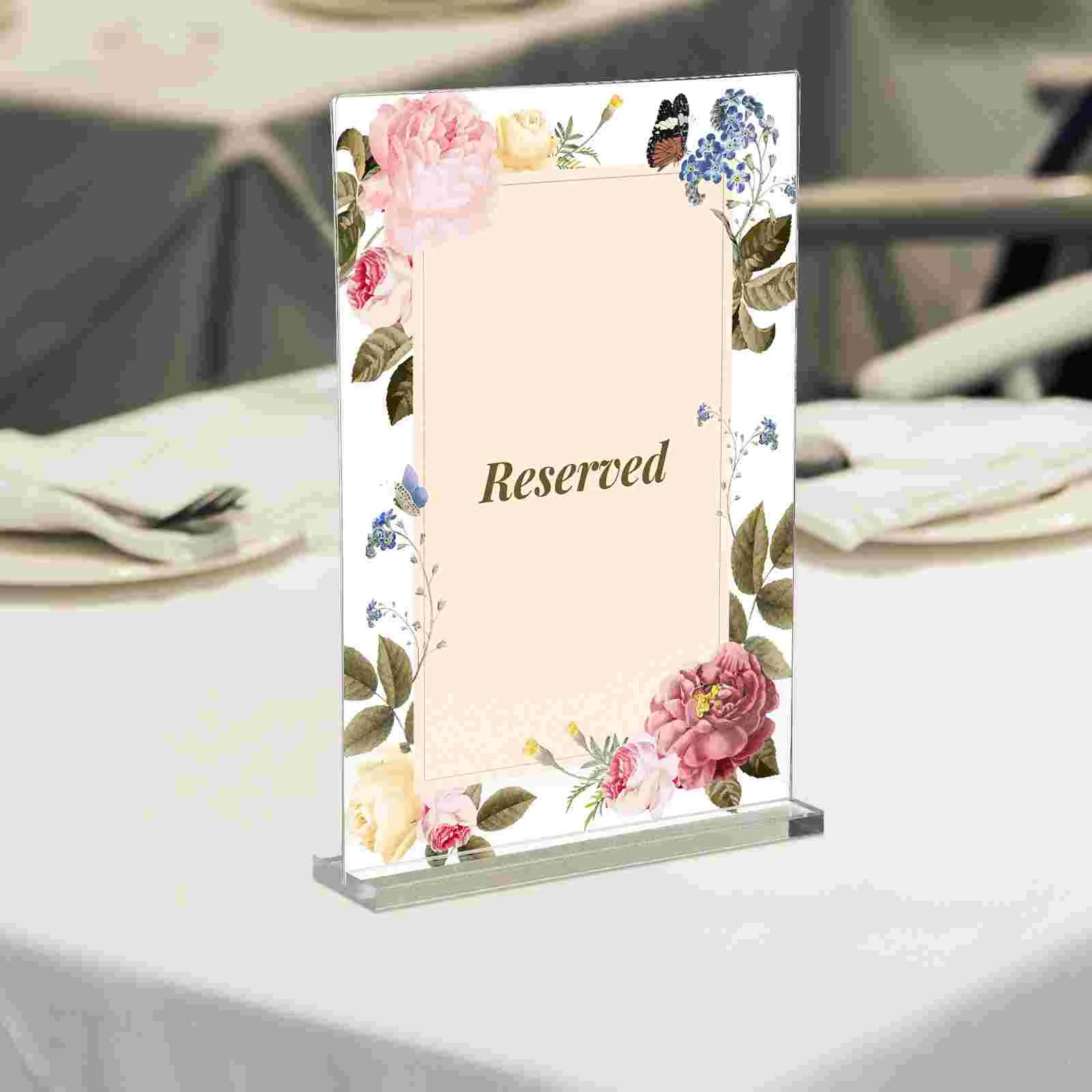 3 Pcs A4 Acrylic Table Card Show Rack Desk Accessories Tags Holder Desktop Price Signs Holders Document Brochure Display