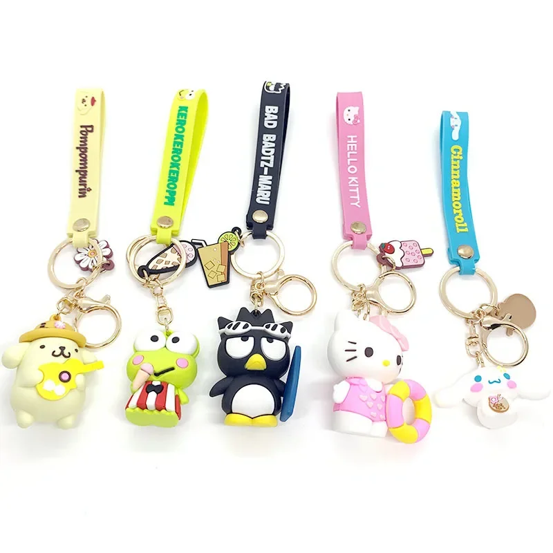 Hello Kitty Keys Chains Accessories Sanrio Keychains Kuromi My Melody Cinnamoroll Key Chains for Women Anime Keychain Fof Bags