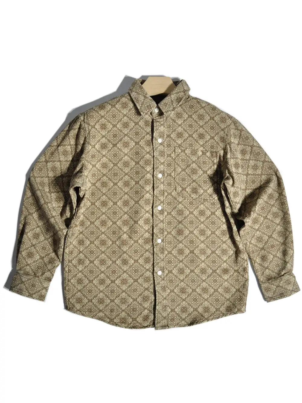 

Рубашка свободного кроя с длинным рукавом в американском стиле, повседневная, с принтом в стиле барокко, с цветочным узором, на пуговицах, молодежная, весенняя, с завязками на талии