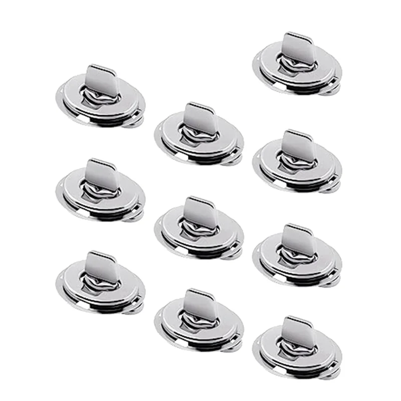 Attache de fouet commune Twist Lock, boutons tournants en métal pour bateaux, voiliers, camping-cars, Roi eurs et caravanes, 10 pièces