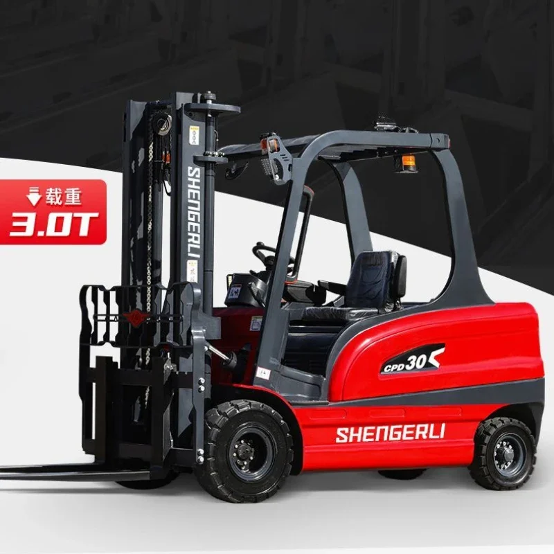 Electric forklift 2 tons small 1.5 tons 1 ton 3 tons four-wheel drive mobile hydraulic stacker loading and unloading truck