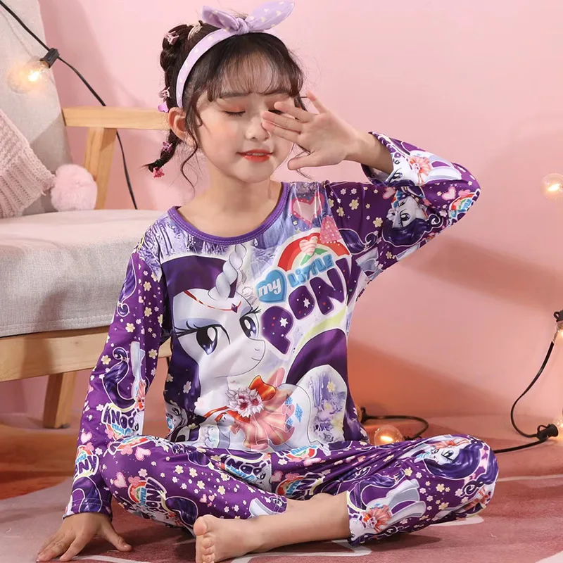 Girls And Boys' Pajamas Spring And Autumn New Children's Autumn Cartoon Home Furnishing Set