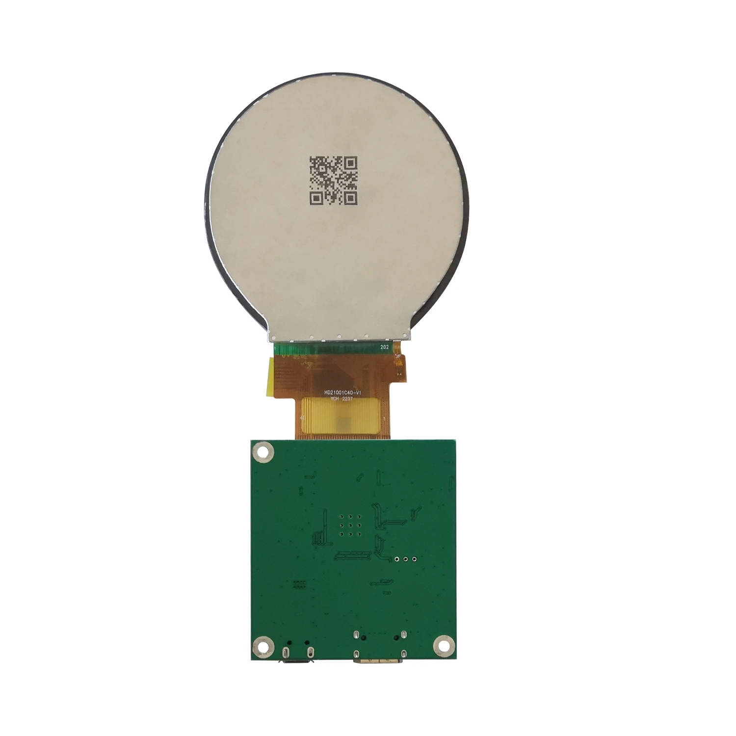 Layar TFT 2.1 Inci 480x480 Layar LCD Bulat Kecil Melingkar Dengan Panel Sentuh Papan Driver HDMI