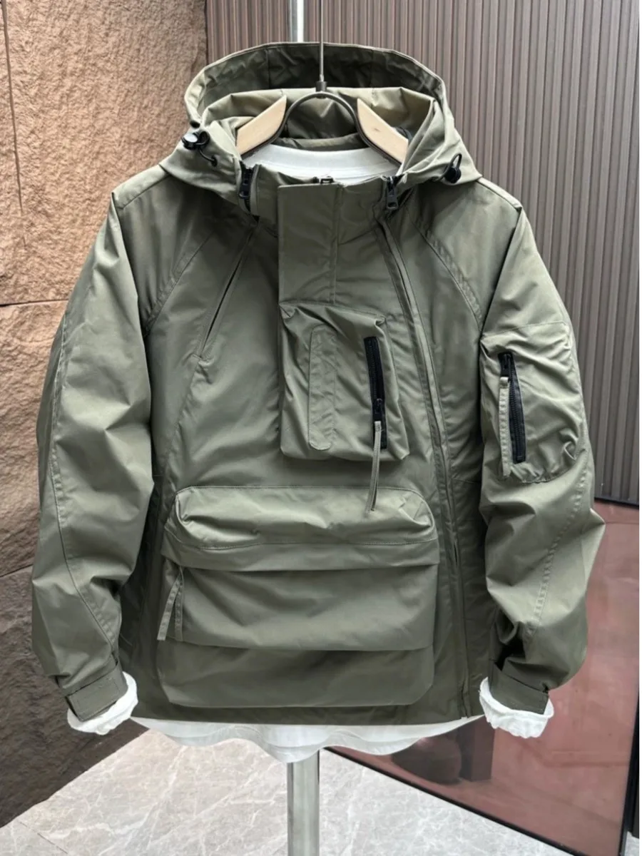 Men Tactical Waterproof Pilot Jackets Windbreaker Cargo Field Outerwear Chic Casual Coat Hoodie Men Hunting Army Clothes A14