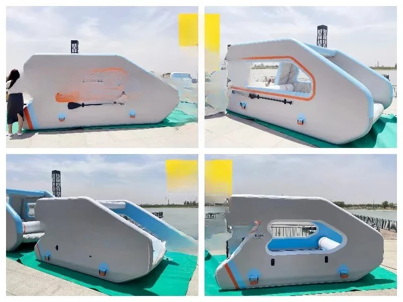 Dynamic inflatable water boat, solar electric boat, inflatable water leisure platform, jet ski marina yacht