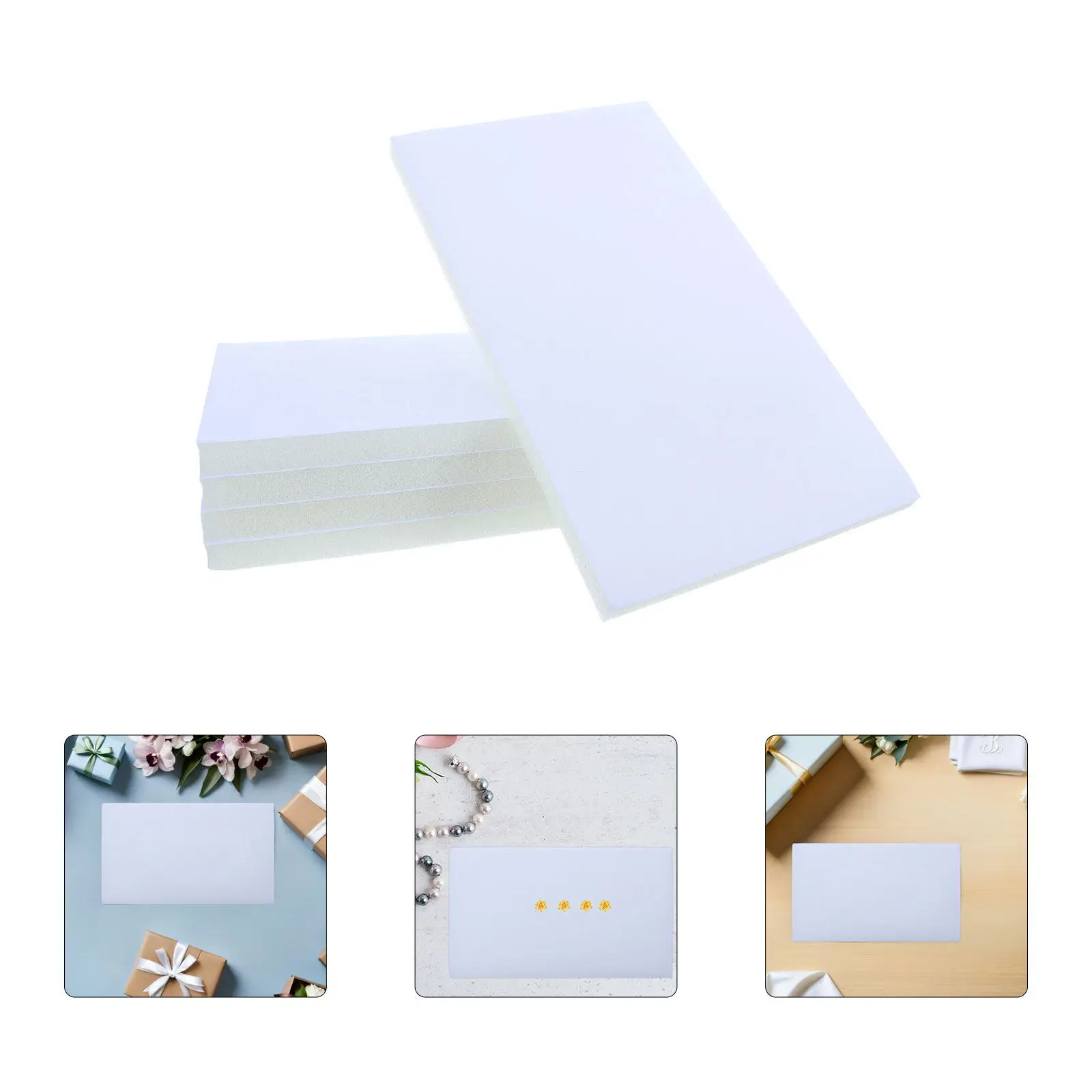 

5Pcs Jewelry Box Foam Insert Soft Tray Liner 72 Slots Ring Display Organizer White 9.65x5.6x0.5 Inches Jewelry Storage Drawer