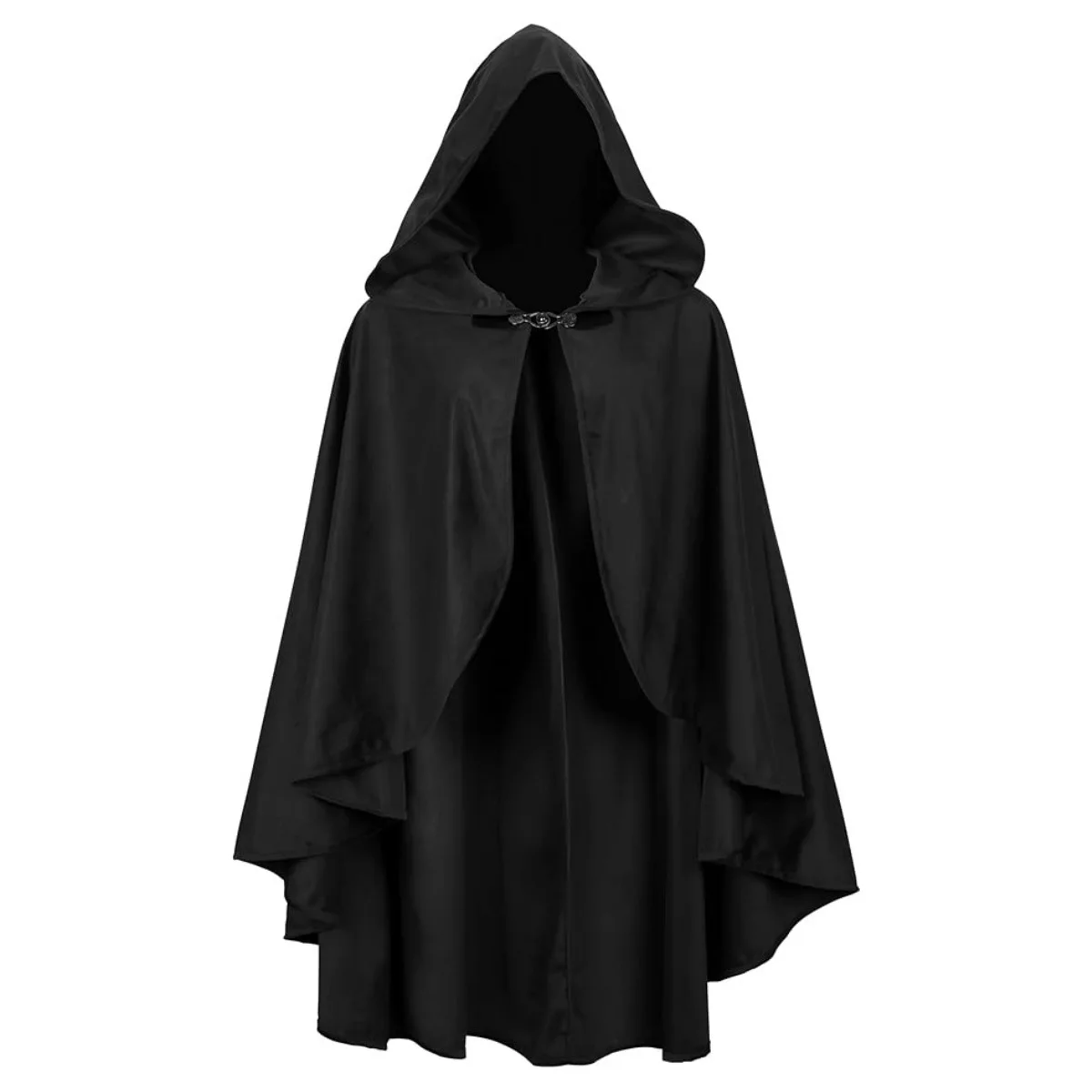 

Fairy Hooded Cloak Renaissance Costume Medieval Cosplay Vintage Wizard Witch Cape Black Gothic Punk Cape Halloween Holiday Cos