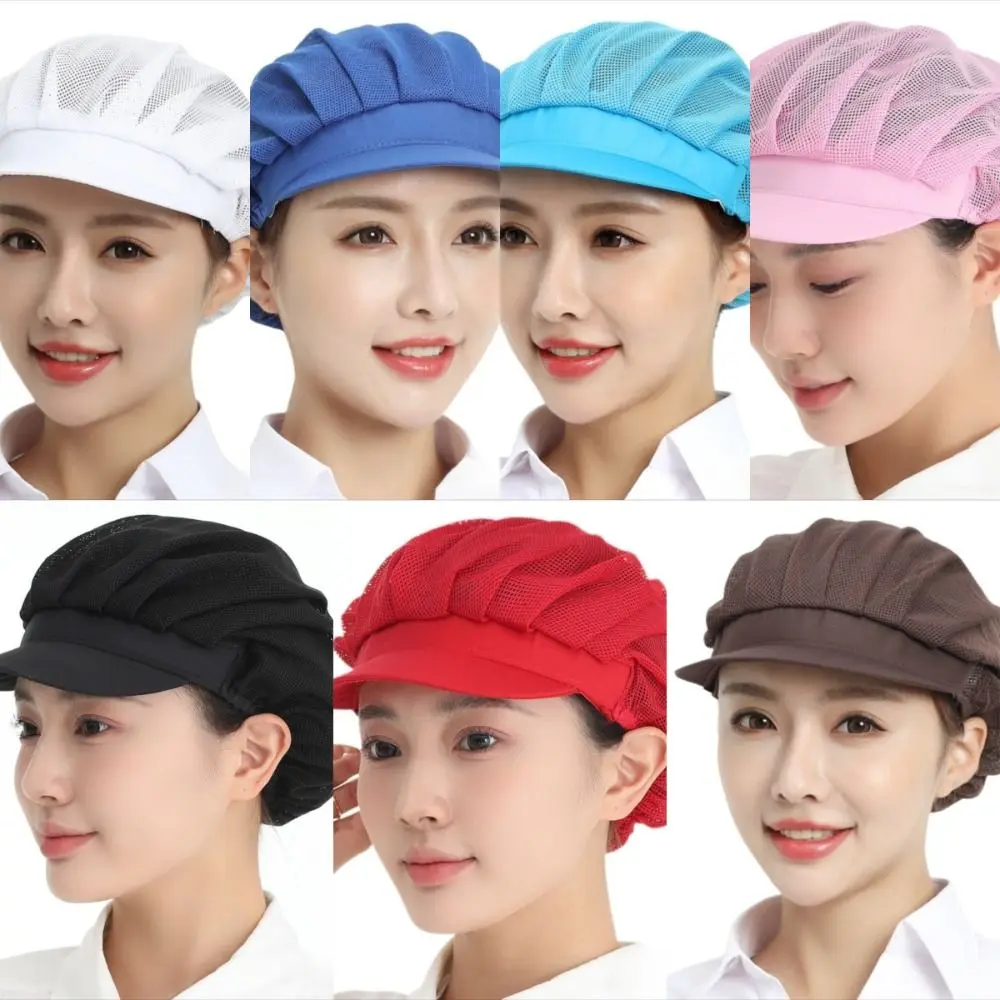 Dustproof Chef Work Hat Breathable Oil Resistant Food Preparation Cap Cotton Material Hair Drop Prevention Work Caps