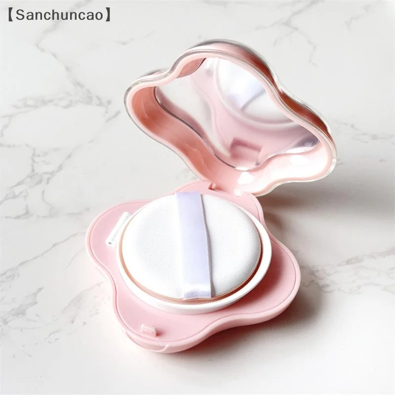 〔San〕15g Empty Flip Cushion Box Powder Box Portable Cosmetic Makeup Case BB Cream /Foundation/ Blusher Container With Mirror