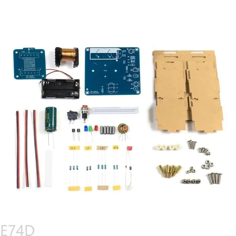 E74D Science Experiment DIY Electromagnetic Emitter High Pressure Coil Soldering