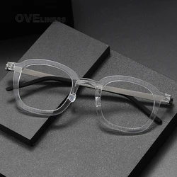 Round Men's Glasses Frame men Titanium Acetate Eyeglasses frames women Myopia Prescription full Eyewear Optical 2023 New Fashion