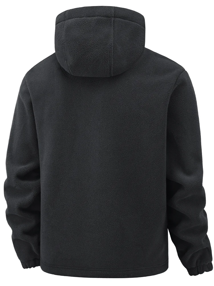 سحاب من الصوف الأسود - سترة بغطاء للرأس مع علم نرويجي وتطريز "نرويج الخارجية".